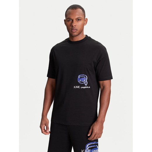 KARL LAGERFELD T-Shirt 755144 553225 Czarny Regular Fit ze sklepu MODIVO w kategorii T-shirty męskie - zdjęcie 184098198