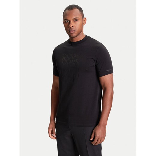 KARL LAGERFELD T-Shirt 755037 553235 Czarny Regular Fit ze sklepu MODIVO w kategorii T-shirty męskie - zdjęcie 184098235