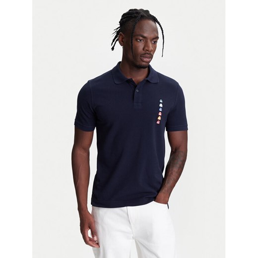 United Colors Of Benetton Polo 3089U302J Granatowy Regular Fit ze sklepu MODIVO w kategorii T-shirty męskie - zdjęcie 184098236