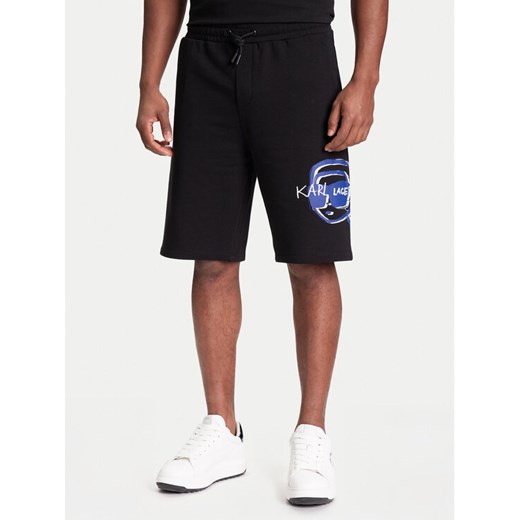 KARL LAGERFELD Szorty sportowe 705114 553904 Czarny Loose Fit ze sklepu MODIVO w kategorii Spodenki męskie - zdjęcie 184098306