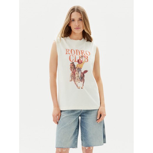 Wrangler Bluzka Muscle 112362574 Biały Relaxed Fit ze sklepu MODIVO w kategorii Bluzki damskie - zdjęcie 184098309