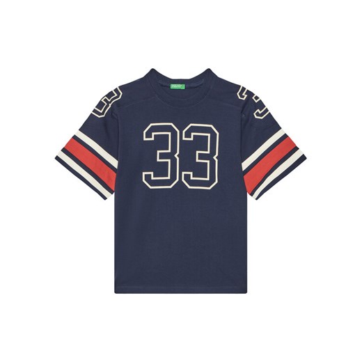 United Colors Of Benetton T-Shirt 3MI5C10OA Granatowy Relaxed Fit ze sklepu MODIVO w kategorii T-shirty chłopięce - zdjęcie 184098386