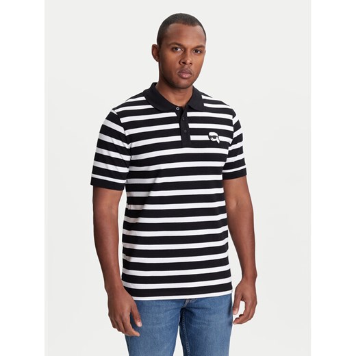 KARL LAGERFELD Polo 745023 553231 Czarny Regular Fit ze sklepu MODIVO w kategorii T-shirty męskie - zdjęcie 184098395