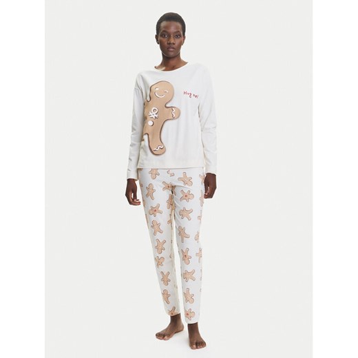 United Colors Of Benetton Piżama 3DKE3P03K Beżowy Regular Fit ze sklepu MODIVO w kategorii Piżamy damskie - zdjęcie 184098398