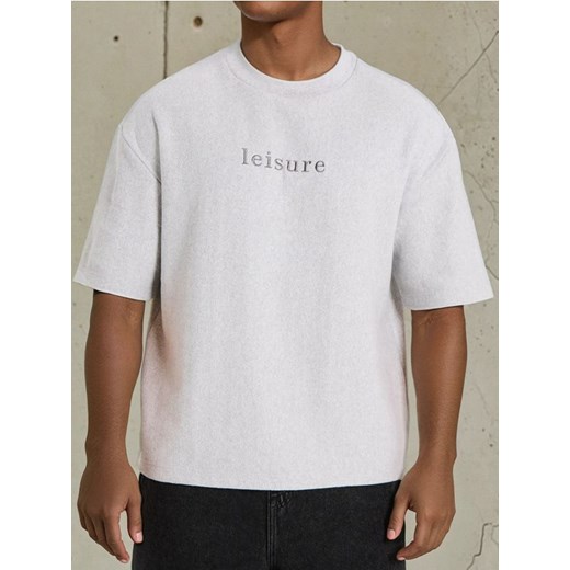 Sinsay - Bluza z krótkim rękawem - szary ze sklepu Sinsay w kategorii Bluzy męskie - zdjęcie 184100597