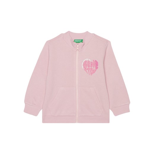 United Colors Of Benetton Bluza 3J70G503N Różowy Regular Fit ze sklepu MODIVO w kategorii Bluzy dziewczęce - zdjęcie 184100737