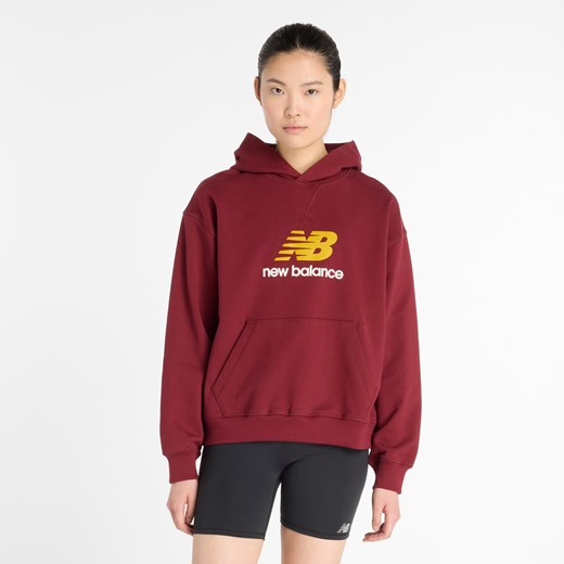 Bluza damska New Balance WT51501MHB – bordowa ze sklepu New Balance Poland w kategorii Bluzy damskie - zdjęcie 184101459