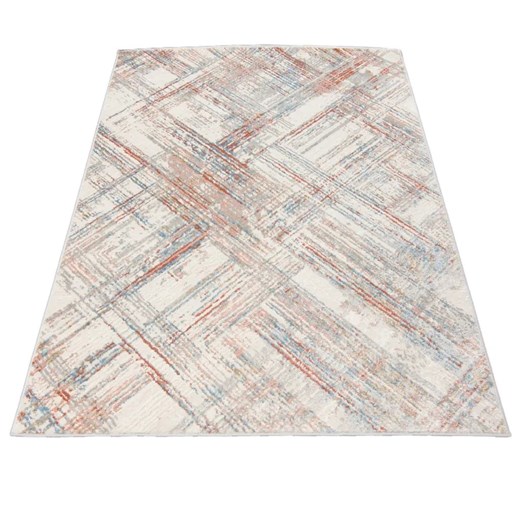Szaro-czerwony dywan z przetarciami Salimo 2X R4-W44 Profeos One Size Edinos.pl
