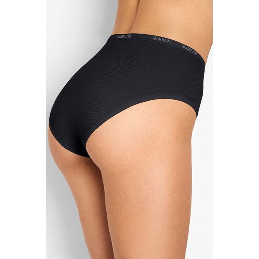 Figi damskie z wysokim stanem czarne Julia High, Kolor czarny, Rozmiar M, Marilyn ze sklepu Intymna w kategorii Majtki damskie - zdjęcie 184102758