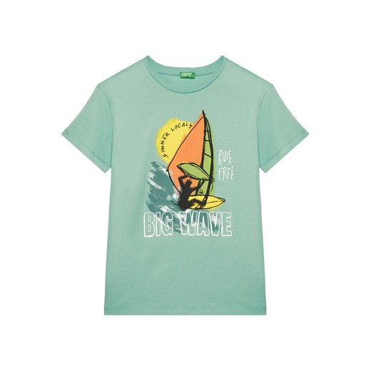 United Colors Of Benetton T-Shirt 3I1XC10P7 Zielony Regular Fit ze sklepu MODIVO w kategorii T-shirty chłopięce - zdjęcie 184103275