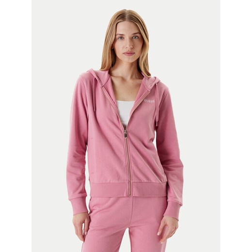 Guess Bluza O5RQ01 KCO31 Różowy Regular Fit ze sklepu MODIVO w kategorii Bluzy damskie - zdjęcie 184103286