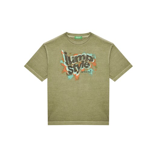 United Colors Of Benetton T-Shirt 3PCMC10N7 Zielony Regular Fit ze sklepu MODIVO w kategorii T-shirty chłopięce - zdjęcie 184103295