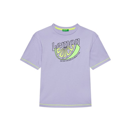 United Colors Of Benetton T-Shirt 3I1XC10P6 Fioletowy Regular Fit ze sklepu MODIVO w kategorii T-shirty chłopięce - zdjęcie 184103297