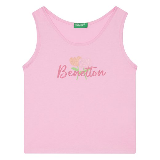 United Colors Of Benetton Top 3I1XGH012 Różowy Regular Fit ze sklepu MODIVO w kategorii Bluzki dziewczęce - zdjęcie 184103328