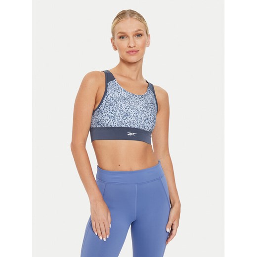 Reebok Biustonosz top Running AOP 100076052 Szary Regular Fit ze sklepu MODIVO w kategorii Biustonosze - zdjęcie 184103335