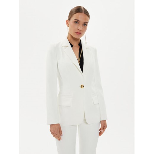 Elisabetta Franchi Marynarka GI-094-46E2-V500 Biały Regular Fit Elisabetta Franchi 38 MODIVO