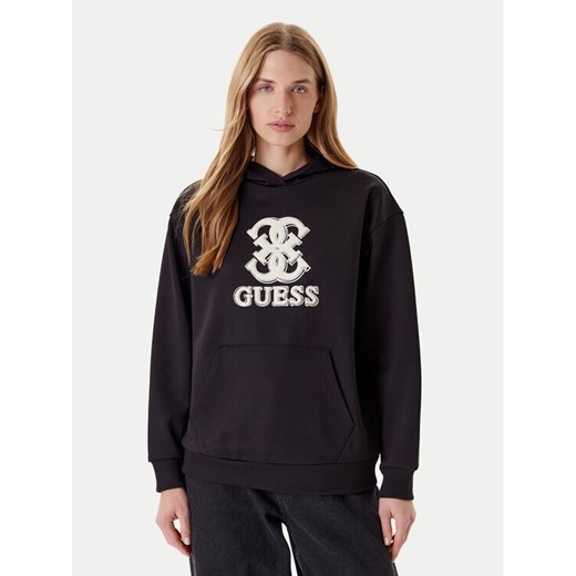 Guess Bluza V5YQ01 KCX22 Czarny Regular Fit ze sklepu MODIVO w kategorii Bluzy damskie - zdjęcie 184103396