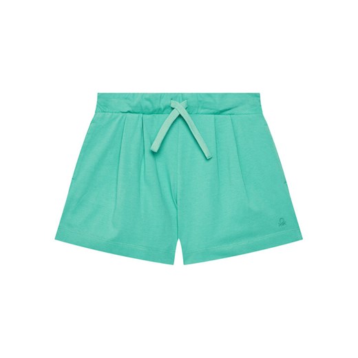 United Colors Of Benetton Szorty sportowe 3BL0C903I Zielony Regular Fit ze sklepu MODIVO w kategorii Spodenki dziewczęce - zdjęcie 184103397