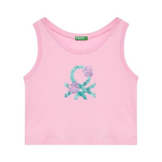 United Colors Of Benetton Top 3I1XCH01Z Różowy Relaxed Fit ze sklepu MODIVO w kategorii Bluzki dziewczęce - zdjęcie 184103415