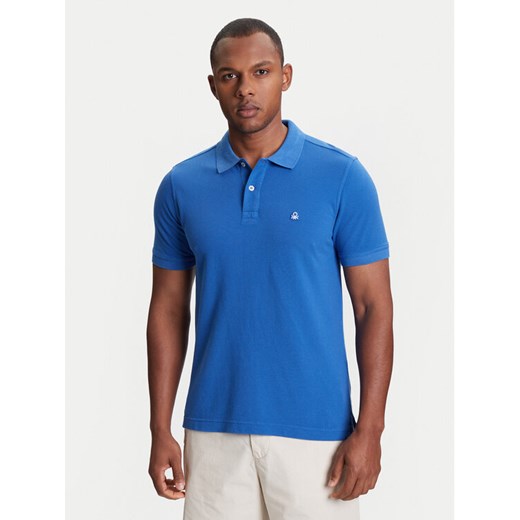 United Colors Of Benetton Polo 3089J3179 Niebieski Regular Fit ze sklepu MODIVO w kategorii T-shirty męskie - zdjęcie 184103455