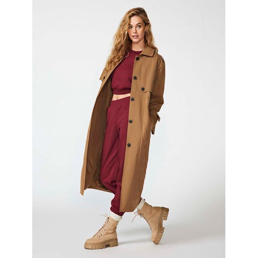 ONLY Trencz 15293269 Brązowy Regular Fit ze sklepu MODIVO w kategorii Płaszcze damskie - zdjęcie 184103459