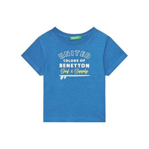 United Colors Of Benetton T-Shirt 3I1XG10JO Niebieski Regular Fit ze sklepu MODIVO w kategorii T-shirty chłopięce - zdjęcie 184103475