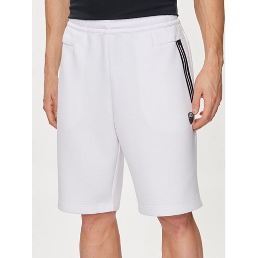 EA7 Emporio Armani Szorty sportowe 8NPS08 PJ4EZ 1100 Biały Regular Fit ze sklepu MODIVO w kategorii Spodenki męskie - zdjęcie 184103487