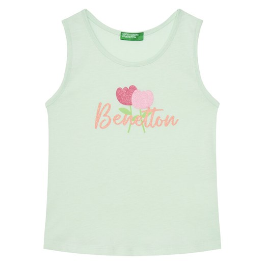 United Colors Of Benetton Top 3I1XGH012 Zielony Regular Fit ze sklepu MODIVO w kategorii Bluzki dziewczęce - zdjęcie 184103497