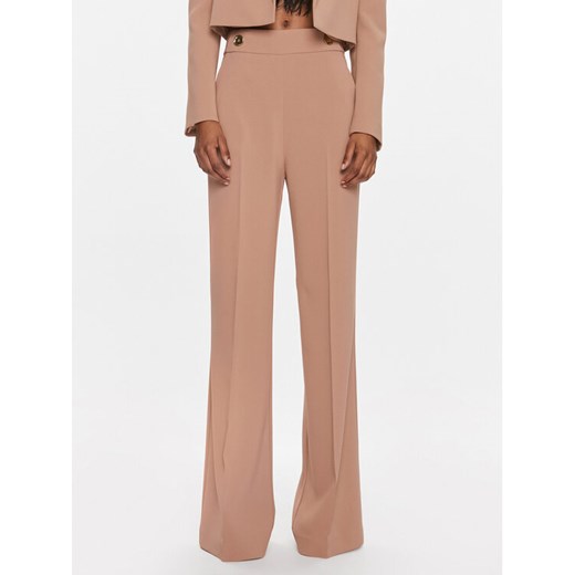 Pinko Spodnie materiałowe 100055 A14I Brązowy Straight Fit ze sklepu MODIVO w kategorii Spodnie damskie - zdjęcie 184105446