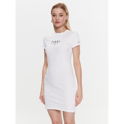 Tommy Jeans Sukienka codzienna Lala 2 DW0DW15357 Biały Slim Fit ze sklepu MODIVO w kategorii Sukienki - zdjęcie 184105576