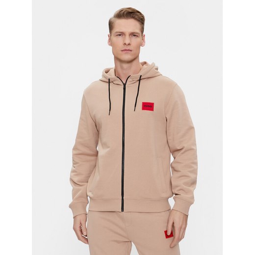 Hugo Bluza Daple212 50447972 Beżowy Regular Fit ze sklepu MODIVO w kategorii Bluzy męskie - zdjęcie 184105586