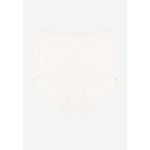Białe Modelujące Majtki z Bawełny High Waist Nilionea ze sklepu renee.pl w kategorii Majtki damskie - zdjęcie 184107098