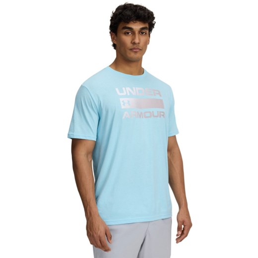 Męski t-shirt z nadrukiem Under Armour UA Team Issue Wordmark SS - niebieski ze sklepu Sportstylestory.com w kategorii T-shirty męskie - zdjęcie 184107346