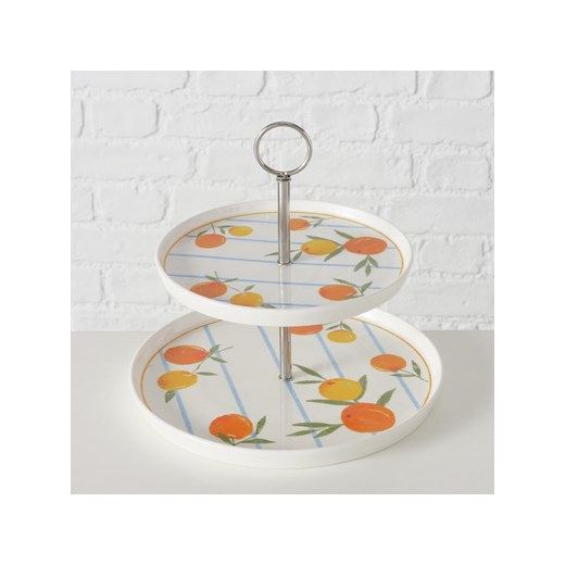 Boltze Etażerka &quot;Fruits&quot; w kolorze pomarańczowo-żółtym - wys. 23 cm ze sklepu Limango Polska w kategorii Misy i tace dekoracyjne - zdjęcie 184107626