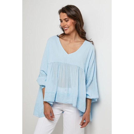Lin Passion Bluzka w kolorze błękitnym ze sklepu Limango Polska w kategorii Bluzki damskie - zdjęcie 184108688