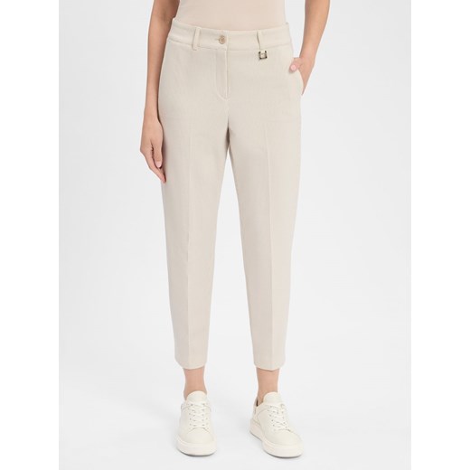 JOOP! Spodnie - Petunia Kobiety wiskoza beżowy w kratkę ze sklepu vangraaf w kategorii Spodnie damskie - zdjęcie 184109036