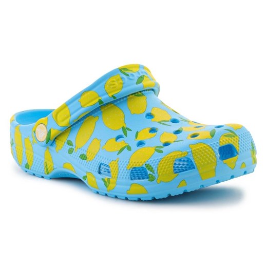 Klapki Crocs Classic Fresh Fruits Clog 211008-4WD niebieskie ze sklepu ButyModne.pl w kategorii Klapki damskie - zdjęcie 184109738