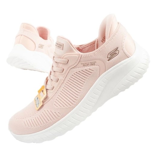 Buty Skechers Bobs Squad sneakersy Slip-ins W 117497/LTPK ze sklepu ButyModne.pl w kategorii Buty sportowe damskie - zdjęcie 184109816