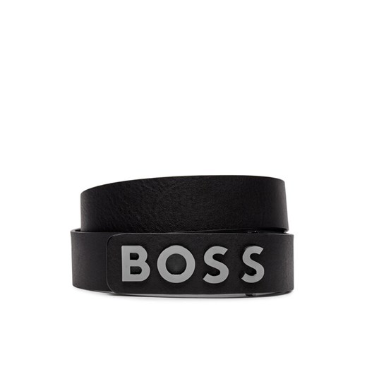 Pasek Męski Boss 50516682 Czarny ze sklepu eobuwie.pl w kategorii Paski męskie - zdjęcie 184109965