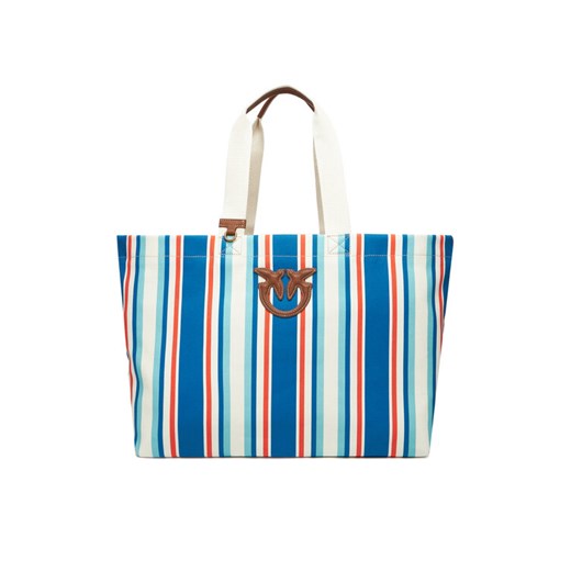 Torebka PINKO Shopping Bag Extra PE 25 PLTT 104754 A2G5 Niebieski ze sklepu eobuwie.pl w kategorii Torby Shopper bag - zdjęcie 184110087