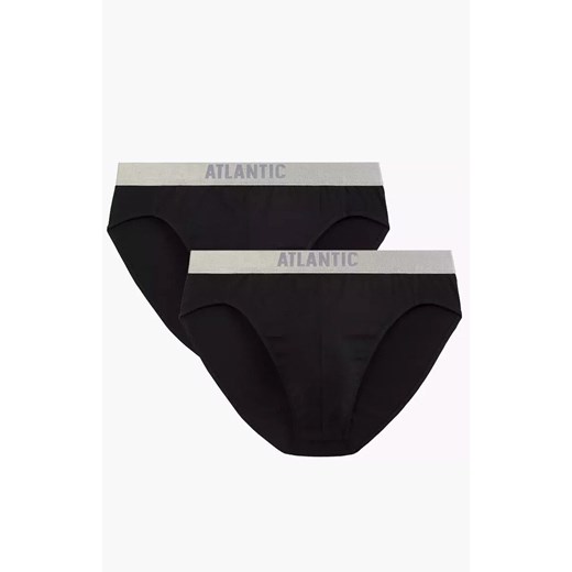 Atlantic 2-pack czarne slipy męskie 2BMP-013, Kolor czarny, Rozmiar S, ATLANTIC ze sklepu Intymna w kategorii Majtki męskie - zdjęcie 184111658