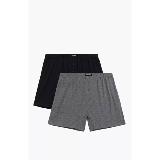 Atlantic 2-pack bokserki męskie luźne 2BMB-003-CZA/SZMC, Kolor czarno-szary, Rozmiar S, ATLANTIC ze sklepu Intymna w kategorii Majtki męskie - zdjęcie 184111708