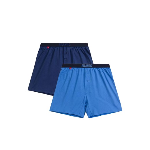 Atlantic 2-pack bokserki męskie luźne 2MBX-025-NIEC/NIEJ, Kolor granatowo-niebieski, Rozmiar S, ATLANTIC ze sklepu Intymna w kategorii Majtki męskie - zdjęcie 184111748
