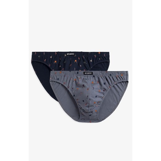 2-pack Slipy męskie sport Monkey 2MP-003-SZA/GRA, Kolor multicolour, Rozmiar M, ATLANTIC ze sklepu Intymna w kategorii Majtki męskie - zdjęcie 184111789