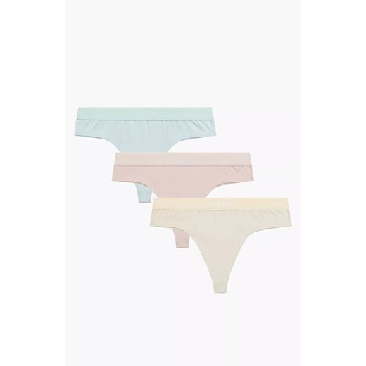 Atlantic 3-pack stringi damskie 3CLP-013-BEZ/WAN/NIEJ, Kolor multicolour, Rozmiar S, ATLANTIC ze sklepu Intymna w kategorii Majtki damskie - zdjęcie 184111896