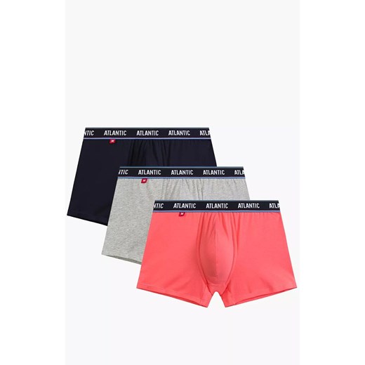 Atlantic 3-pack bokserki męskie 3MH-214-GRA/KOR/SZM, Kolor multicolour, Rozmiar M, ATLANTIC ze sklepu Intymna w kategorii Majtki męskie - zdjęcie 184111985