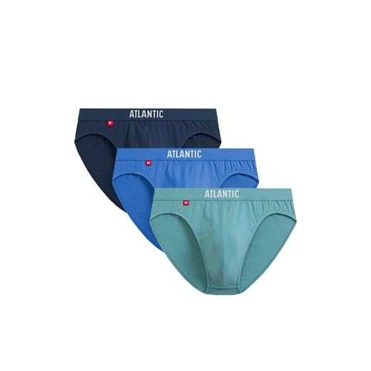 Atlantic 3-pack slipy męskie sport 3MP-094-NIE/NIEC/ZIEJ, Kolor multicolour, Rozmiar S, ATLANTIC ze sklepu Intymna w kategorii Majtki męskie - zdjęcie 184112015