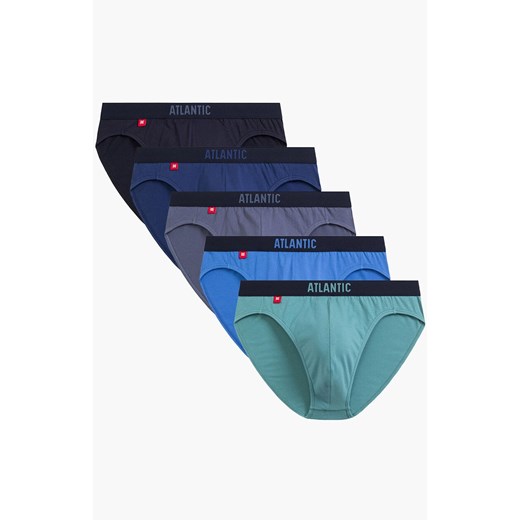 Atlantic 5-pack slipy męskie sport 5SMP-004-ZIEJ/GRA/NIEJ/IND/NIEC, Kolor multicolour, Rozmiar S, ATLANTIC ze sklepu Intymna w kategorii Majtki męskie - zdjęcie 184112057