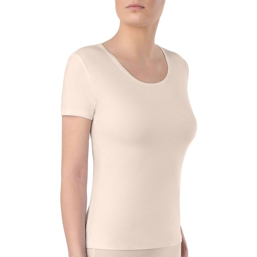 Cielisty t-shirt damski bawełniany podkoszulek LF 2022, Kolor beżowy, Rozmiar XL, Conte ze sklepu Intymna w kategorii Podkoszulki i halki - zdjęcie 184116188