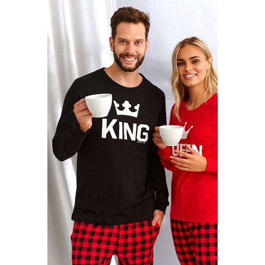 Piżama męska KING PMB.9761, Kolor czarny, Rozmiar S, Doctor Nap ze sklepu Intymna w kategorii Piżamy męskie - zdjęcie 184117867